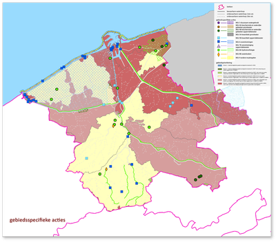 Bekken van de Brugse Polders kaart gebiedsspecifieke acties