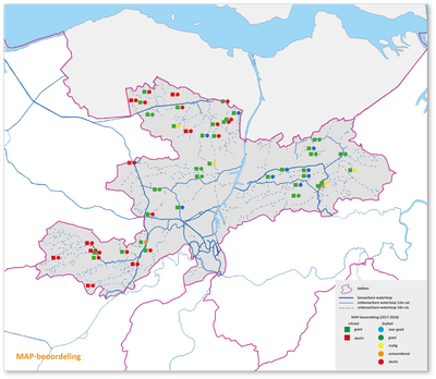 Bekken van de Gentse Kanalen kaart MAP beoordeling