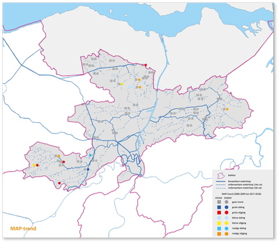 Bekken van de Gentse Kanalen kaart MAP trend