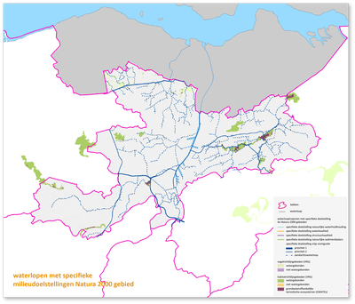 Bekken van de Gentse Kanalen kaart specifieke doelstellingen Natura 2000 gebied