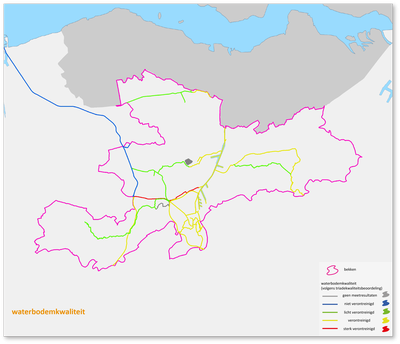 Bekken van de Gentse Kanalen kaart waterbodemkwaliteit