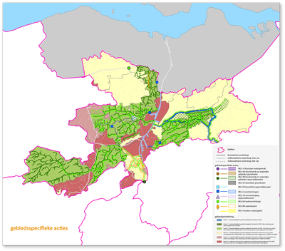 Bekken van de Gentse Kanalen kaart gebiedsspecifieke acties