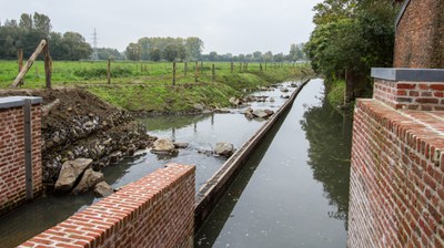 Benedenscheldebekken -  Grote Molenbeek-Vliet vistrap op Kleine Molenbeek