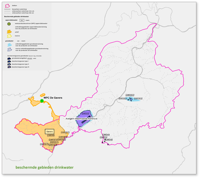 Bovenscheldebekken kaart beschermde gebieden drinkwater