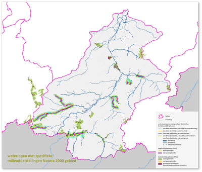 Denderbekken kaart specifieke doelstellingen Natura 2000 gebied