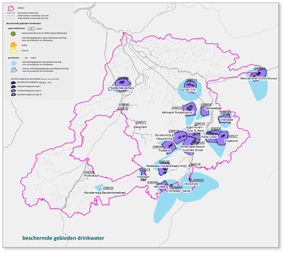 Dijle-Zennebekken kaart beschermde gebieden drinkwater