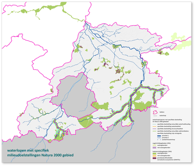 Dijle-Zennebekken kaart specifieke doelstellingen Natura 2000 gebied
