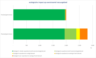 Dijle-Zennebekken grafiek ecologische impact op overstroomd natuurgebied
