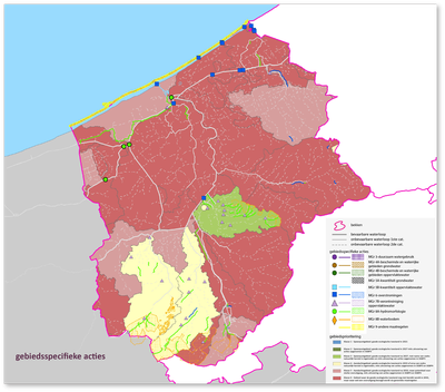 IJzerbekken - kaart gebiedsspecifieke acties