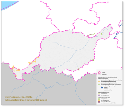 Leiebekken kaart specifieke doelstellingen Natura 2000 gebied