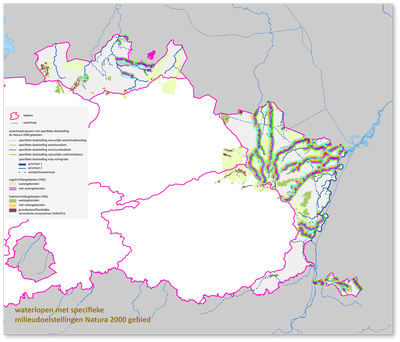 Maasbekken kaart specifieke doelstellingen Natura 2000 gebied