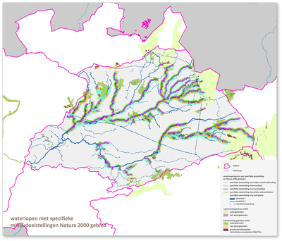 Netebekken kaart specifieke doelstellingen Natura 2000 gebied